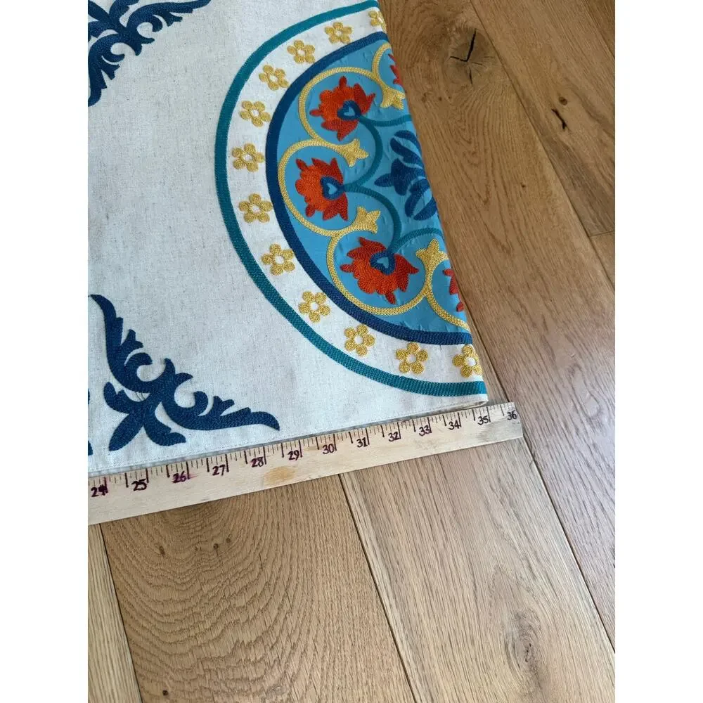 Pier 1 Imports Suzani Embroidered Table Runner 16x70 Boho Anthropologie Style